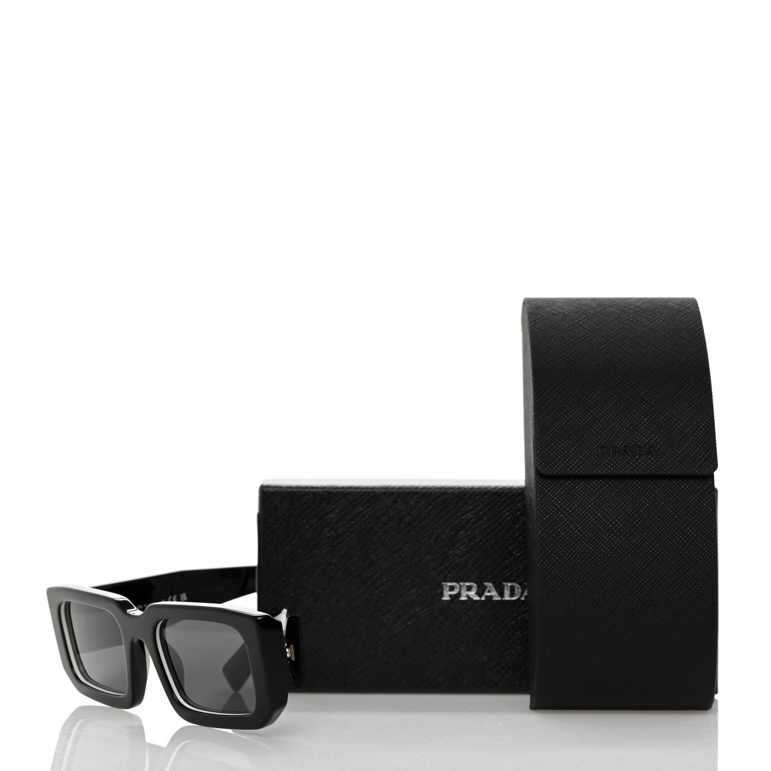 Prada Acetate Symbole Sunglasses SPR 06Y Black Black 8 of 8