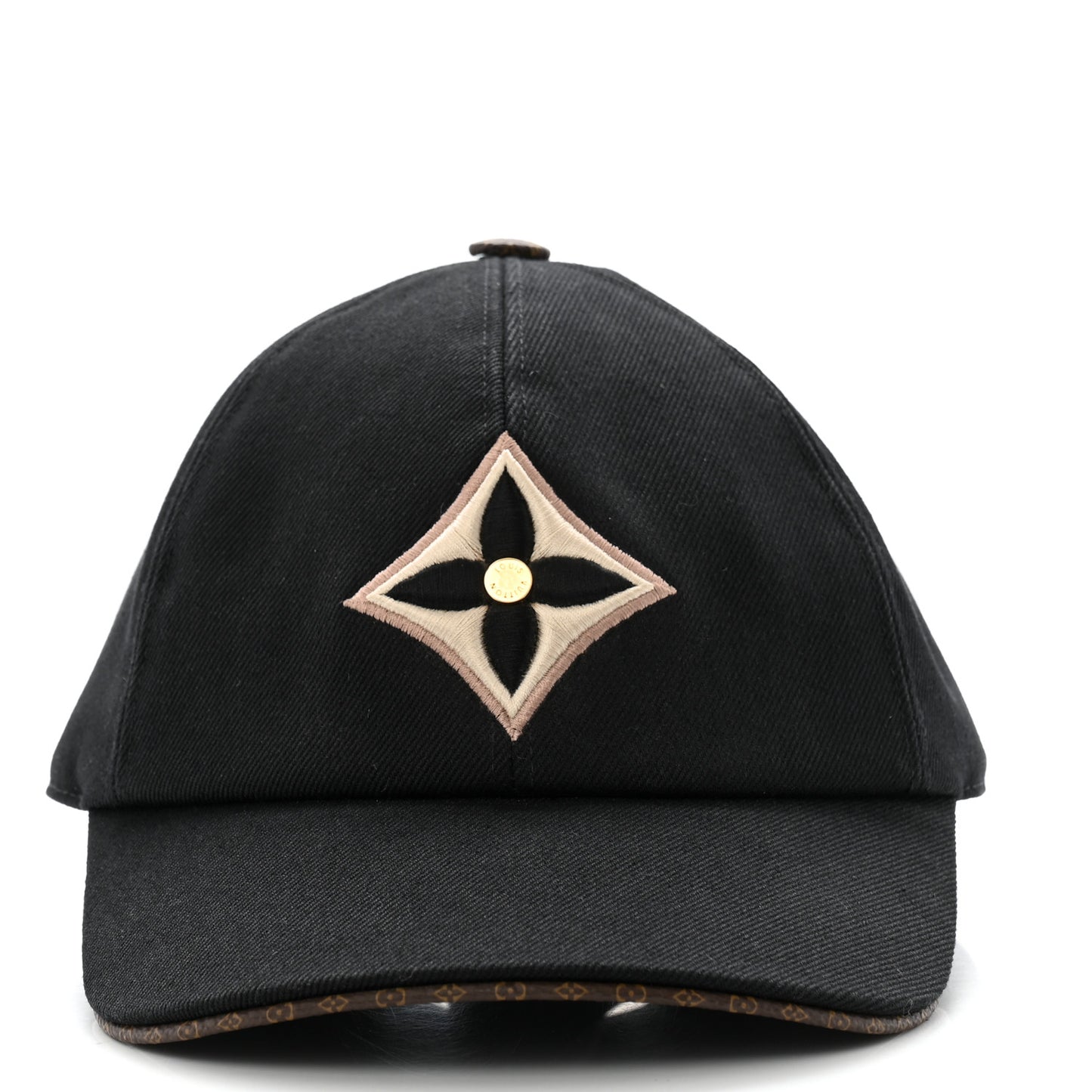 Monogram Cotton Jacquard Embroidered LV Day Cap  Black