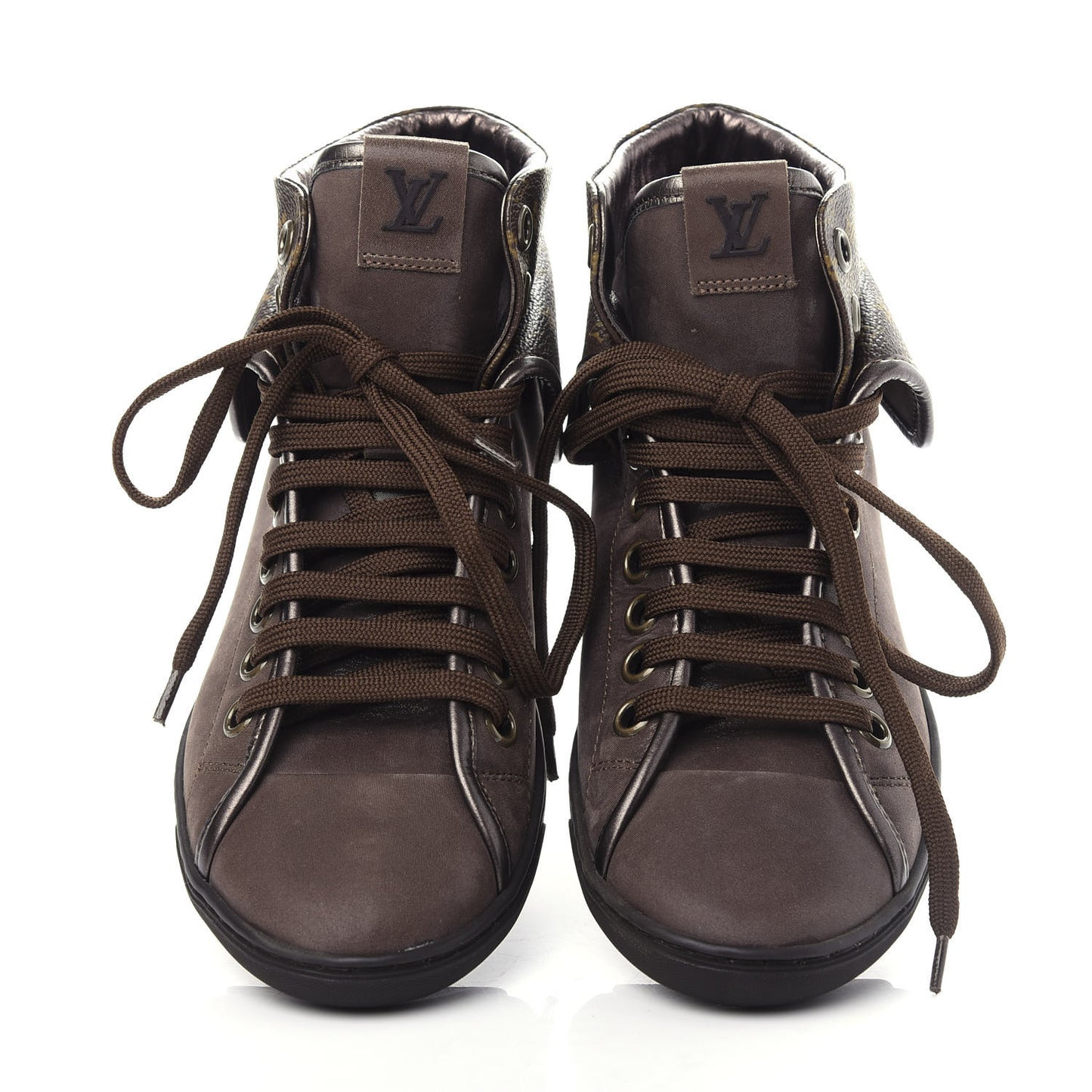 Calfskin Monogram Brea Sneaker 37 Brown