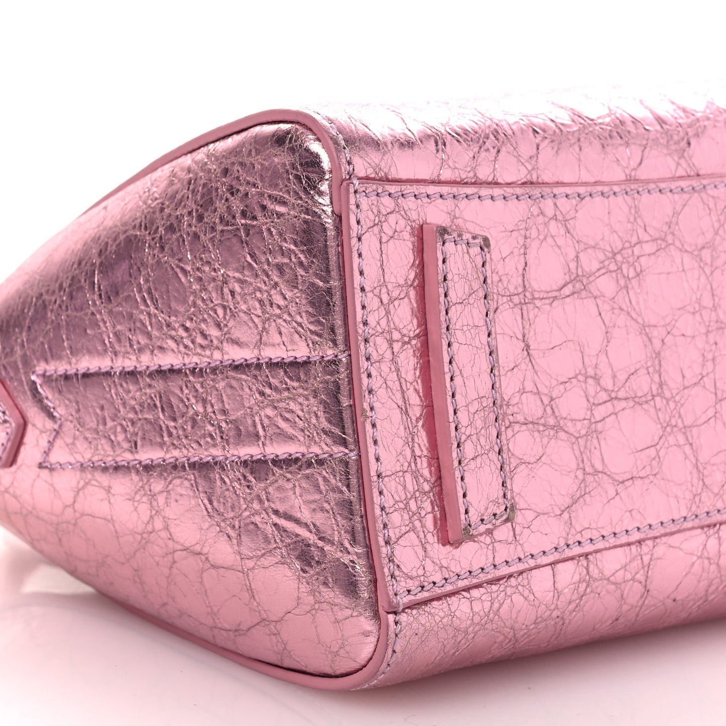 Laminated Lambskin Mini Antigona Silk Pink