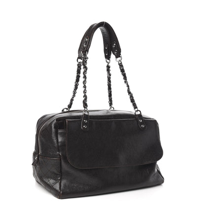 Chanel Glazed Caviar Pocket In The City Tote Brown 3 of 12