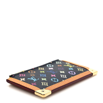 Louis Vuitton Monogram Multicolor Key Pouch Black 4 of 6