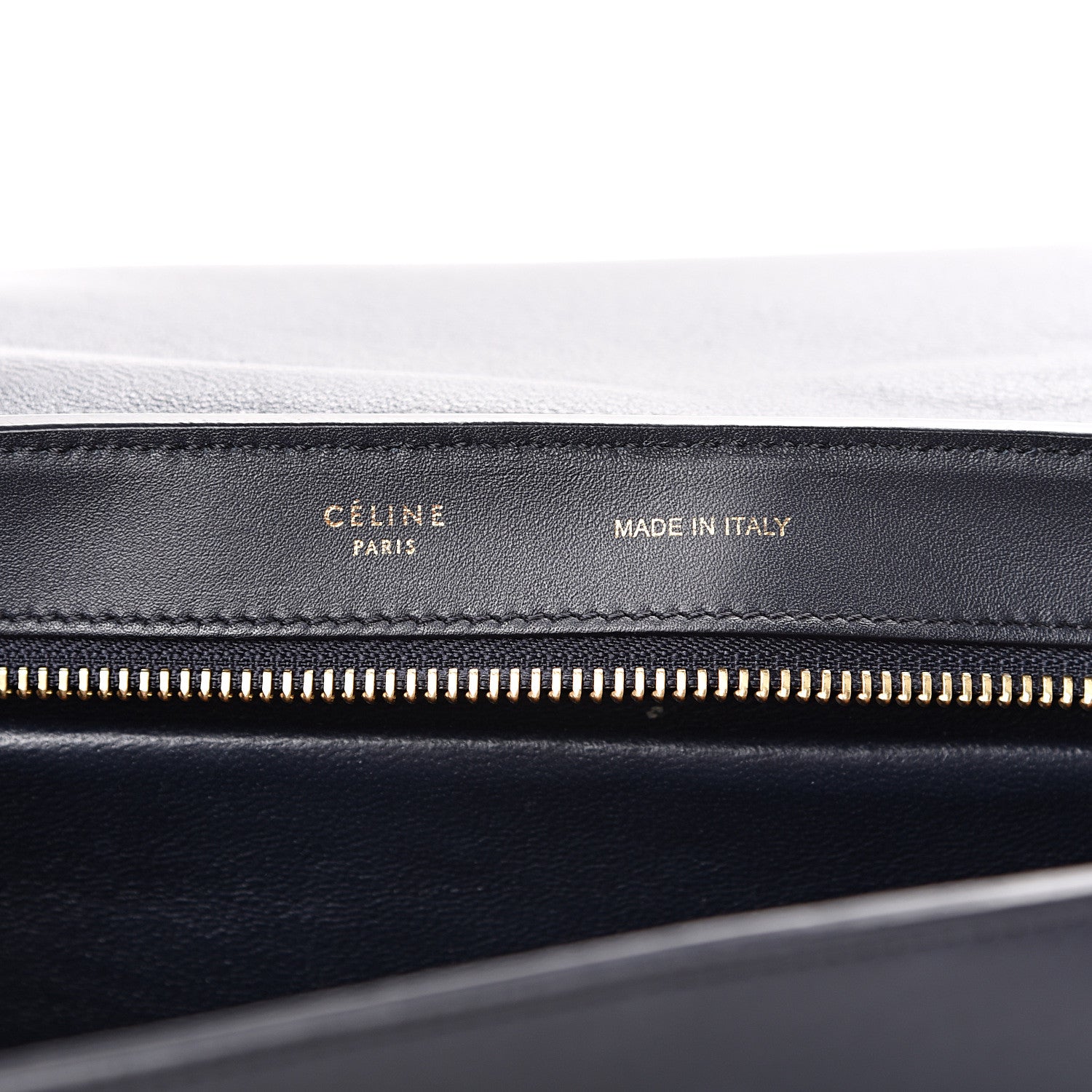 Celine Smooth Calfskin Medium Tri-Color Trapeze Metallic Blue 6 of 15