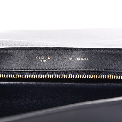 Celine Smooth Calfskin Medium Tri-Color Trapeze Metallic Blue 6 of 15