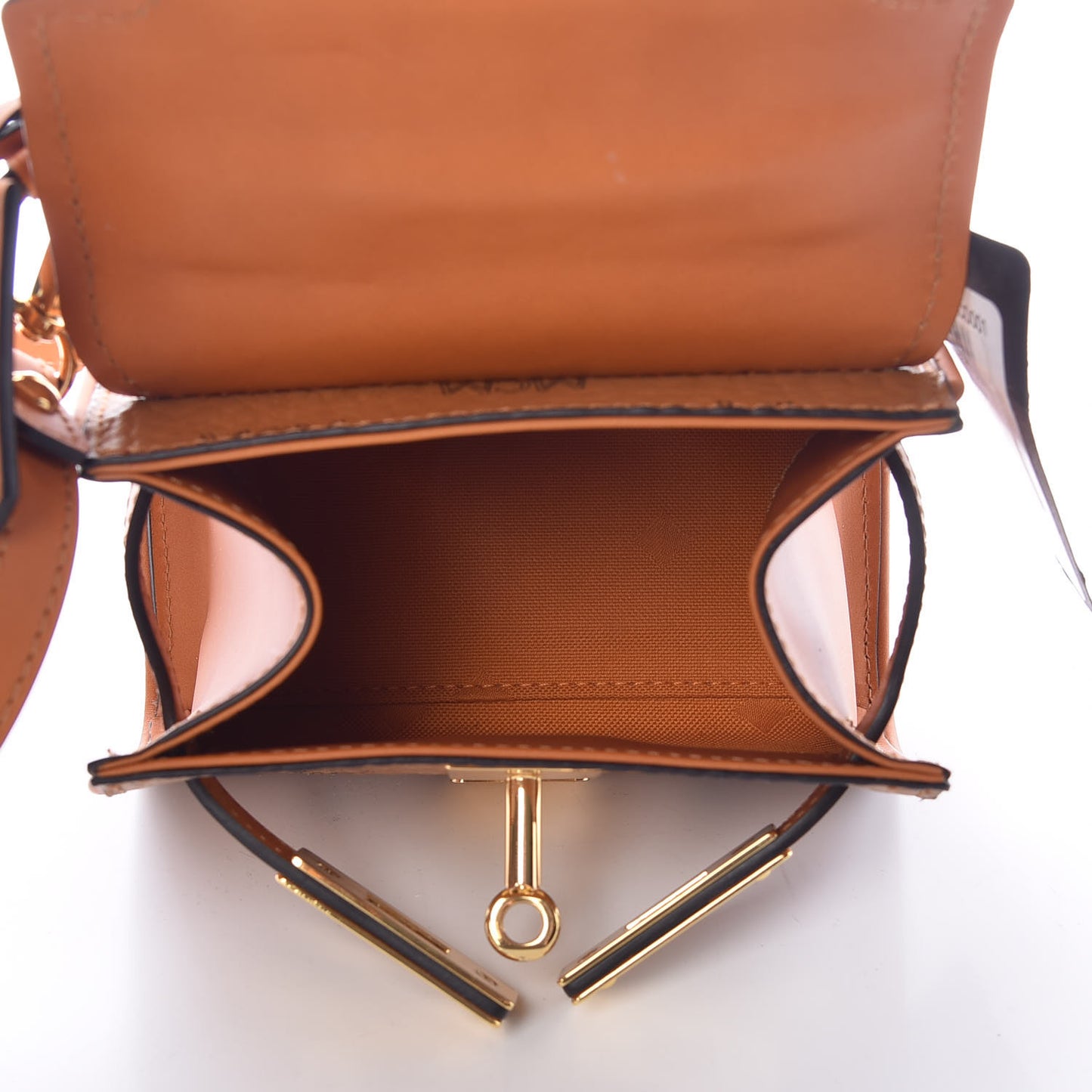 Visetos X-Mini Heritage Top Handle Satchel Cognac