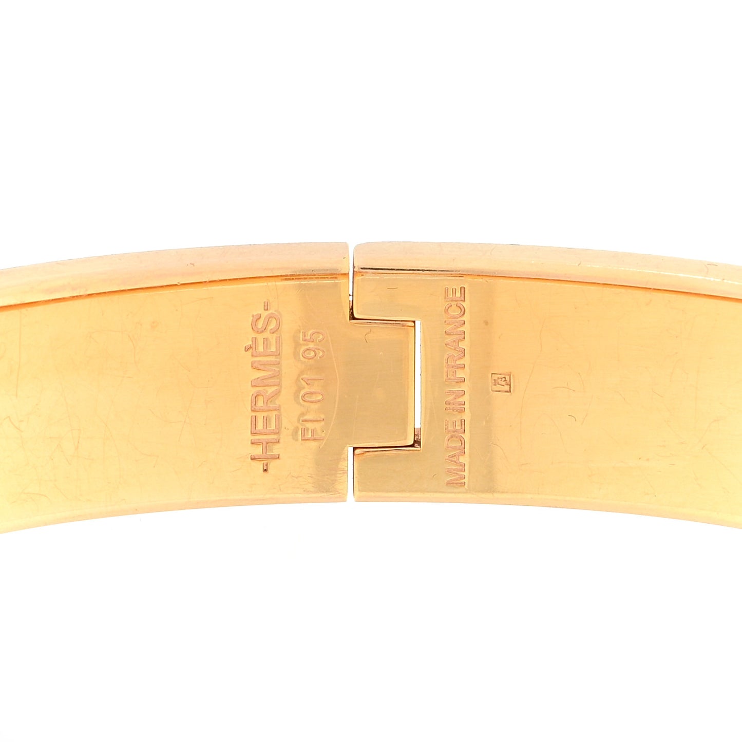 Enamel Narrow Clic Clac H Bracelet PM Rose Velours