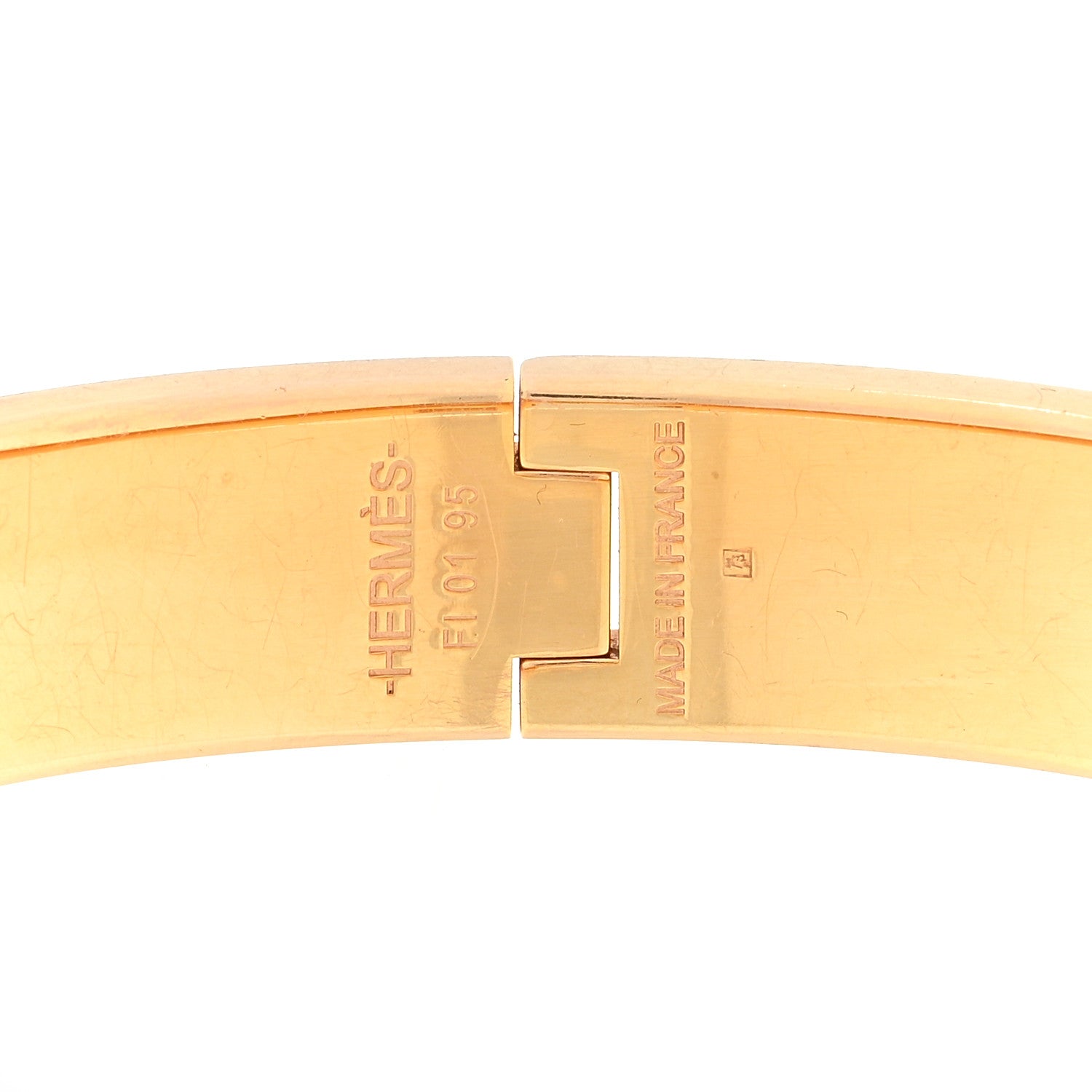 Hermes Enamel Narrow Clic Clac H Bracelet PM Rose Velours 3 of 3