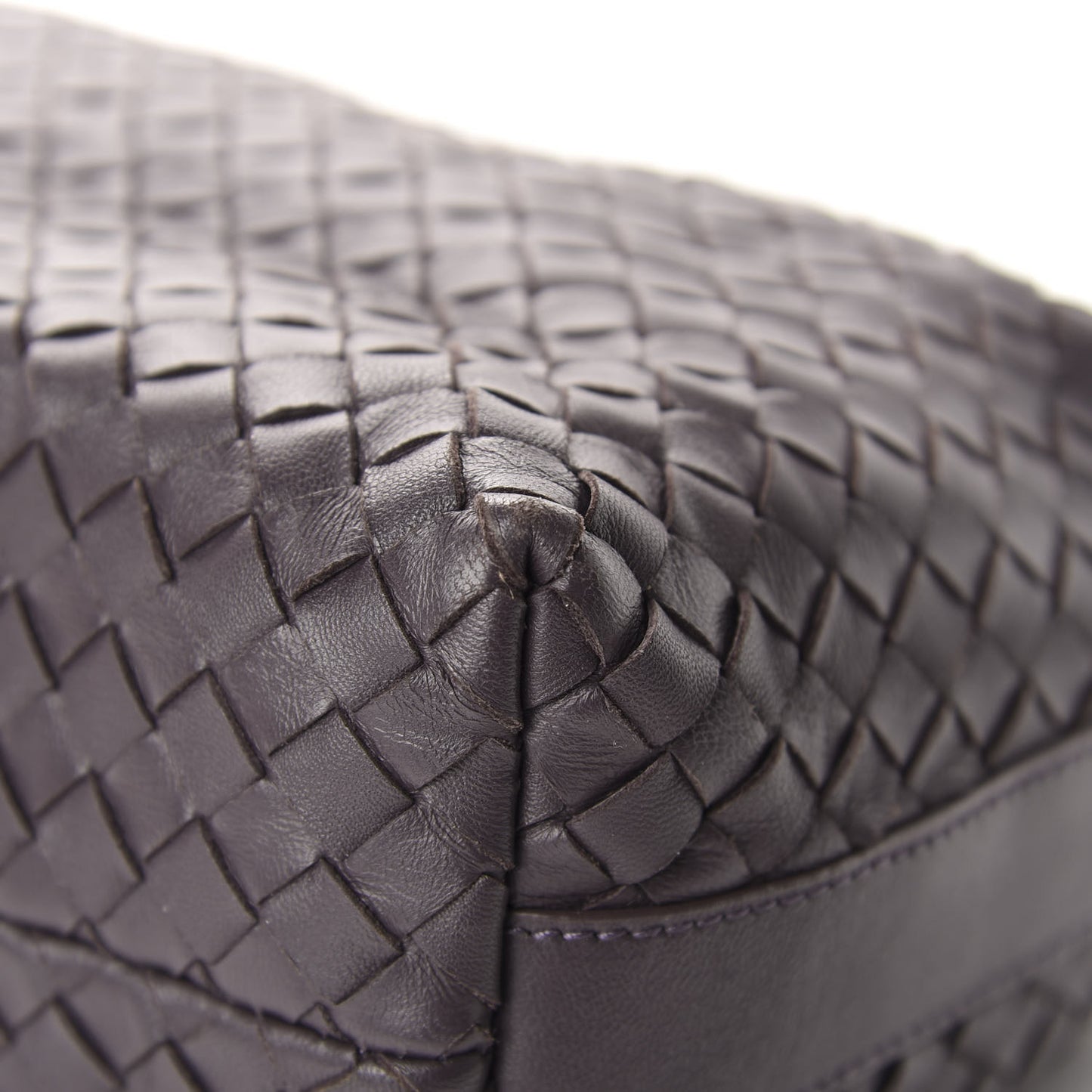 Nappa Intrecciato Large Cosmetic Case Ebano