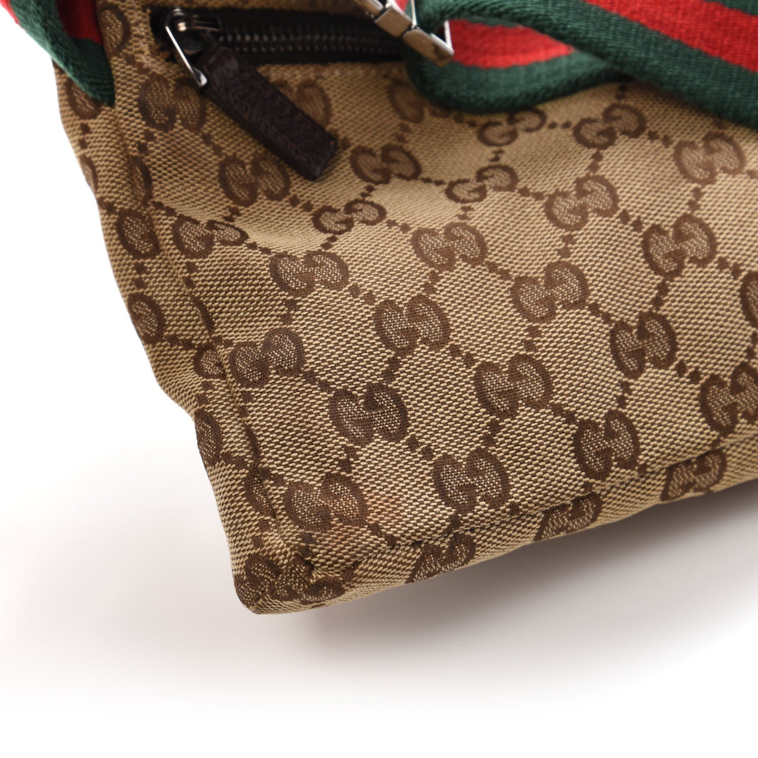 Gucci GG Monogram Web Double Pocket Belt Bag Dark Brown 11 of 11