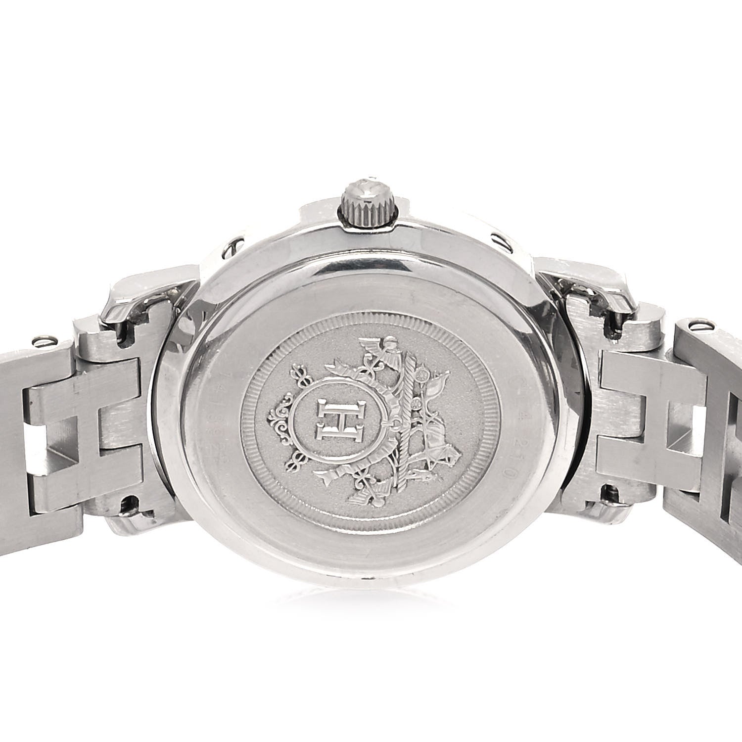 Hermes Stainless Steel 24mm Clipper Quartz Watch Black 4 of 4