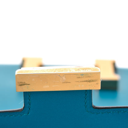 Hermes Tadelakt Constance 18 Bleu Izmir 18 of 20
