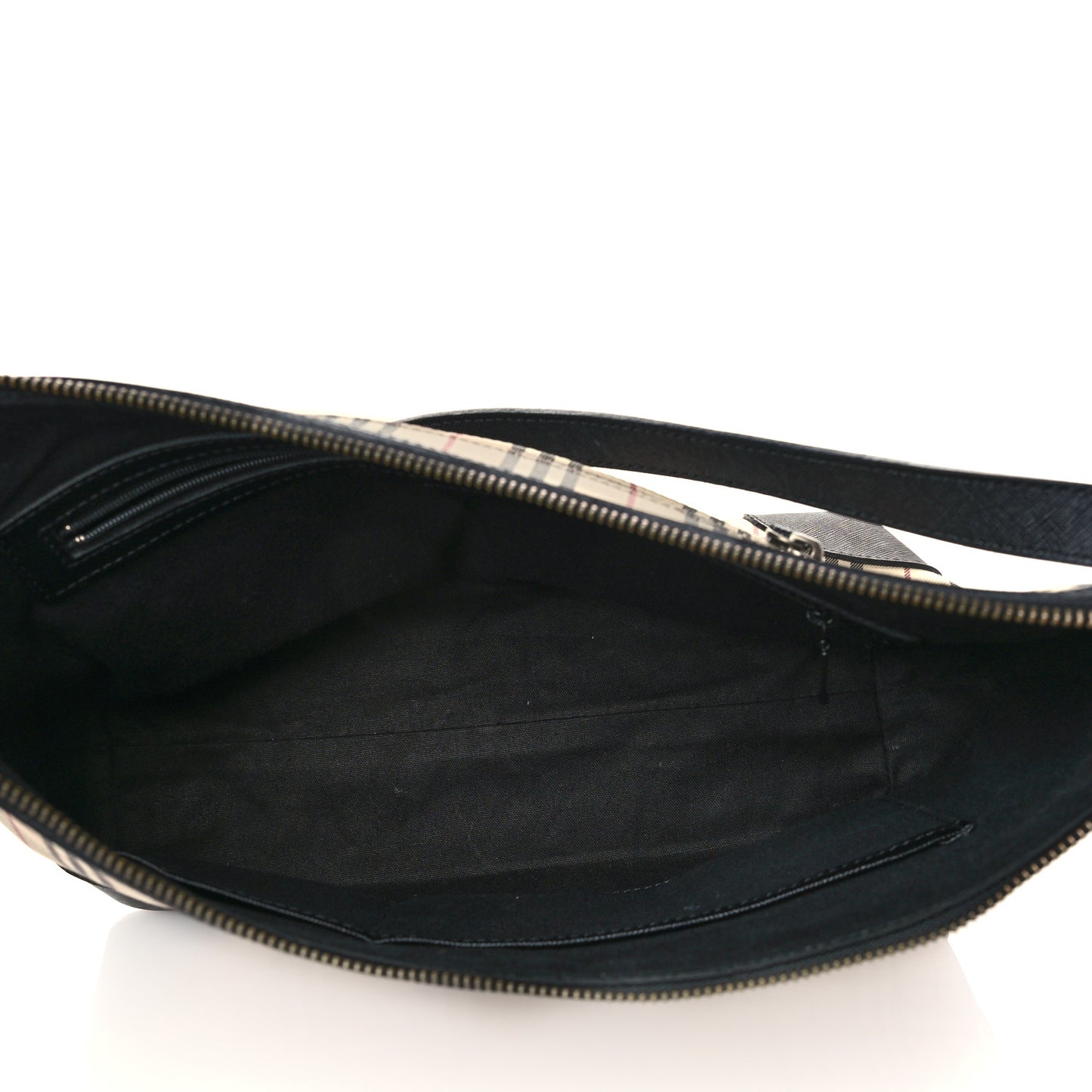 Saffiano Check Shoulder Bag Black