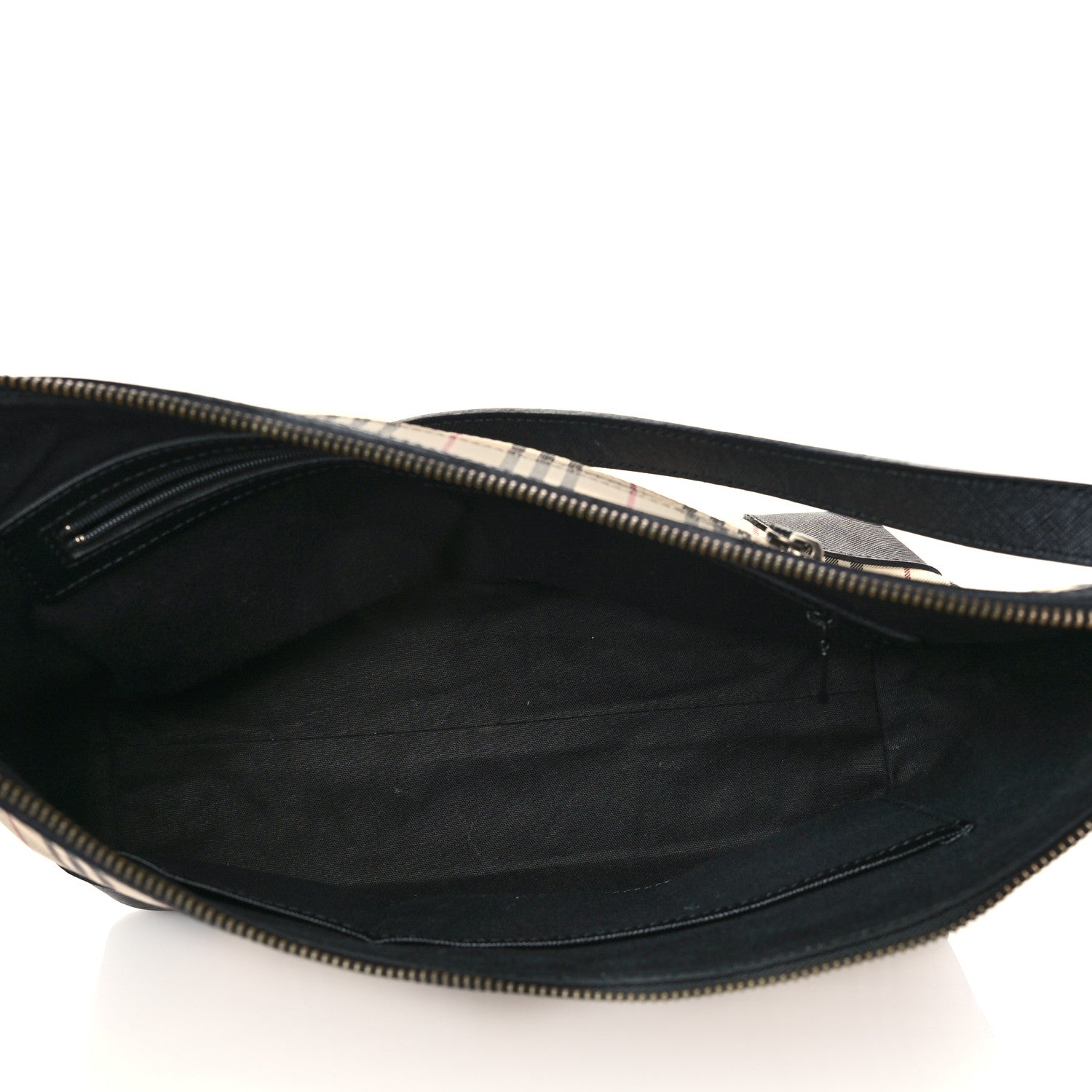 Burberry Saffiano Check Shoulder Bag Black 4 of 5