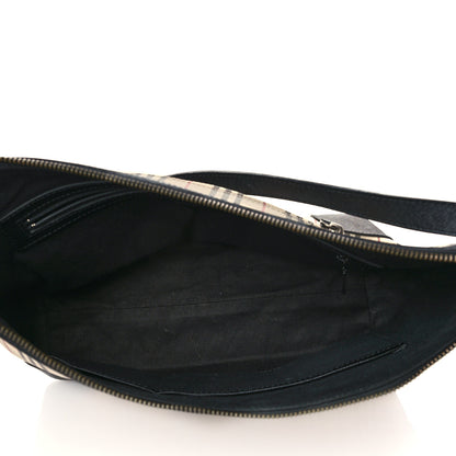 Burberry Saffiano Check Shoulder Bag Black 4 of 5