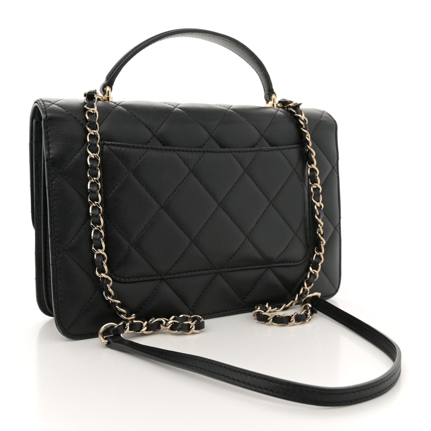 Calfskin Quilted Coco Lady Flap Black