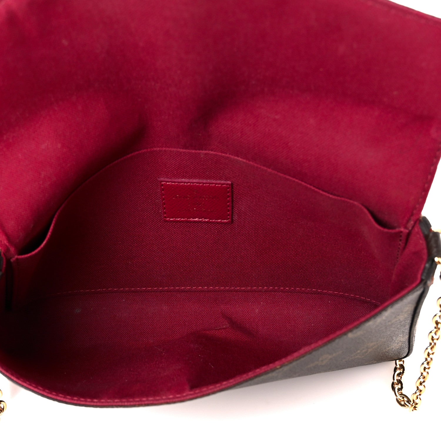 Louis Vuitton Monogram Pochette Felicie Chain Wallet Fuchsia 6 of 15