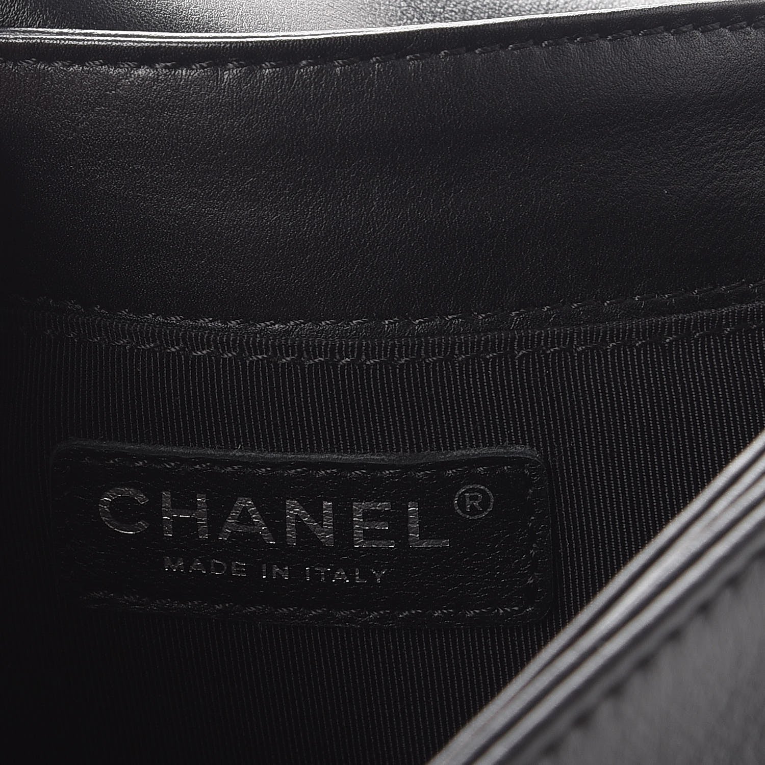 Chanel Calfskin Enchained Medium Boy Flap Black 6 of 9