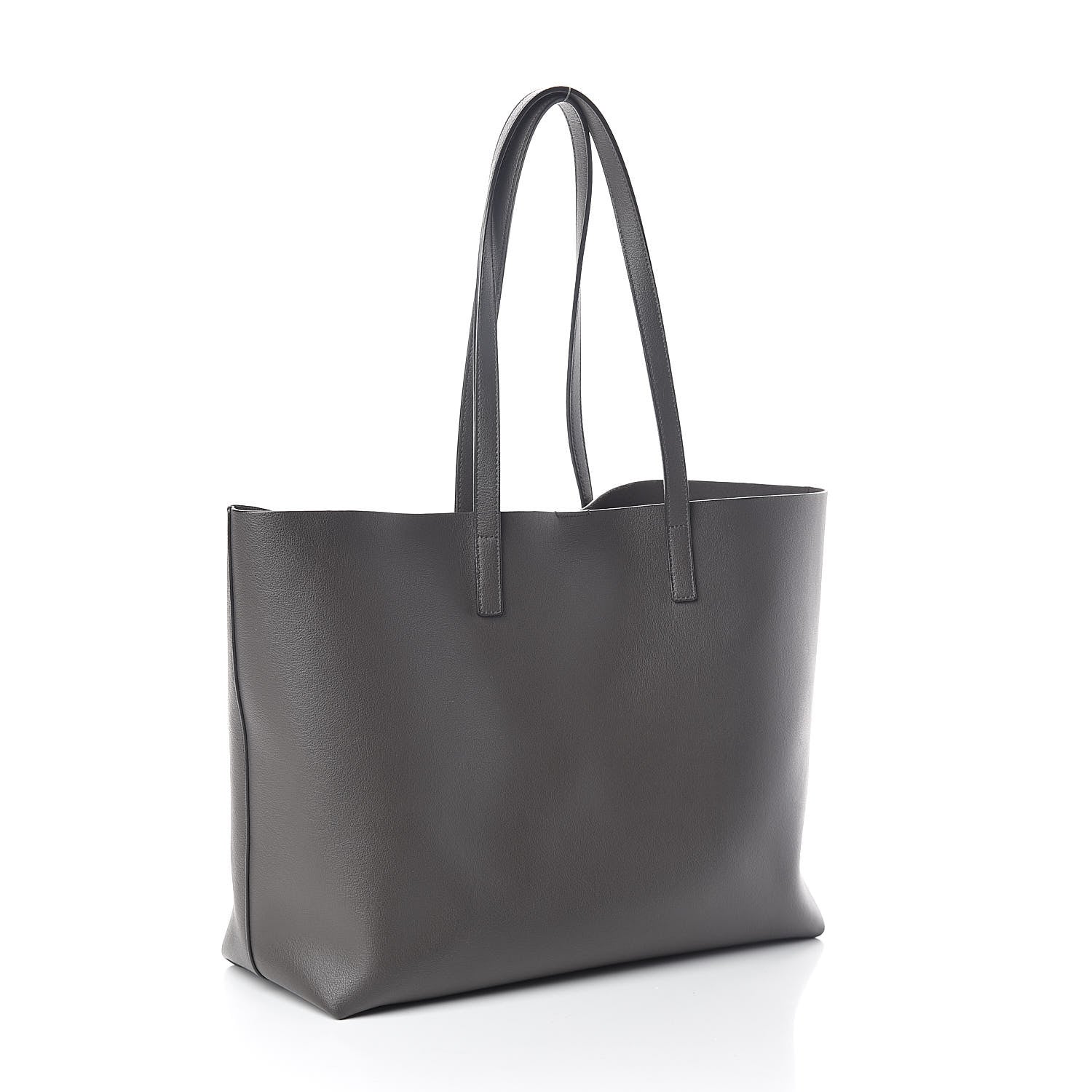 Saint Laurent Calfskin Large Shopping Tote Dark Grey 3 of 9