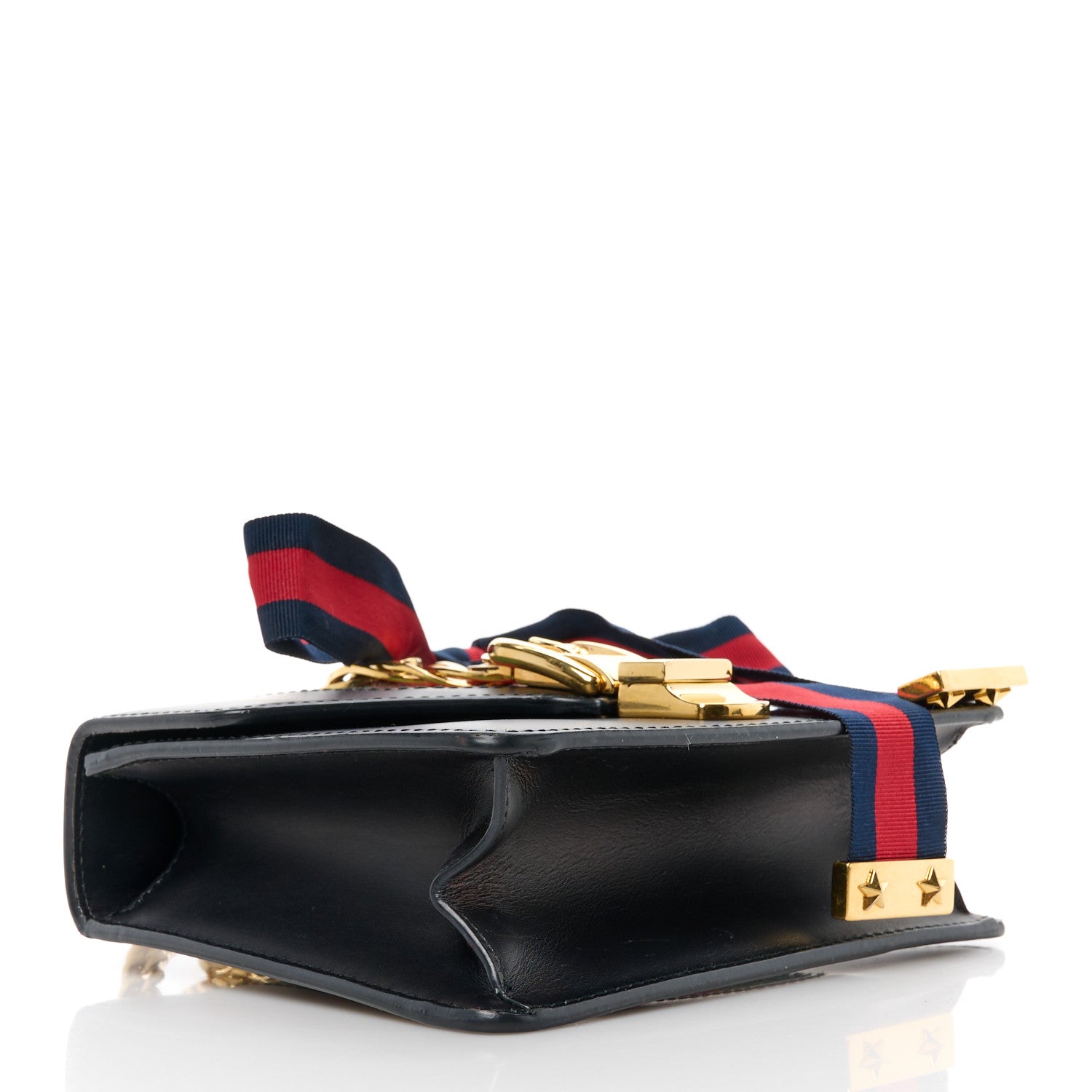 Gucci Calfskin Mini Sylvie Chain Shoulder Bag Black 4 of 12