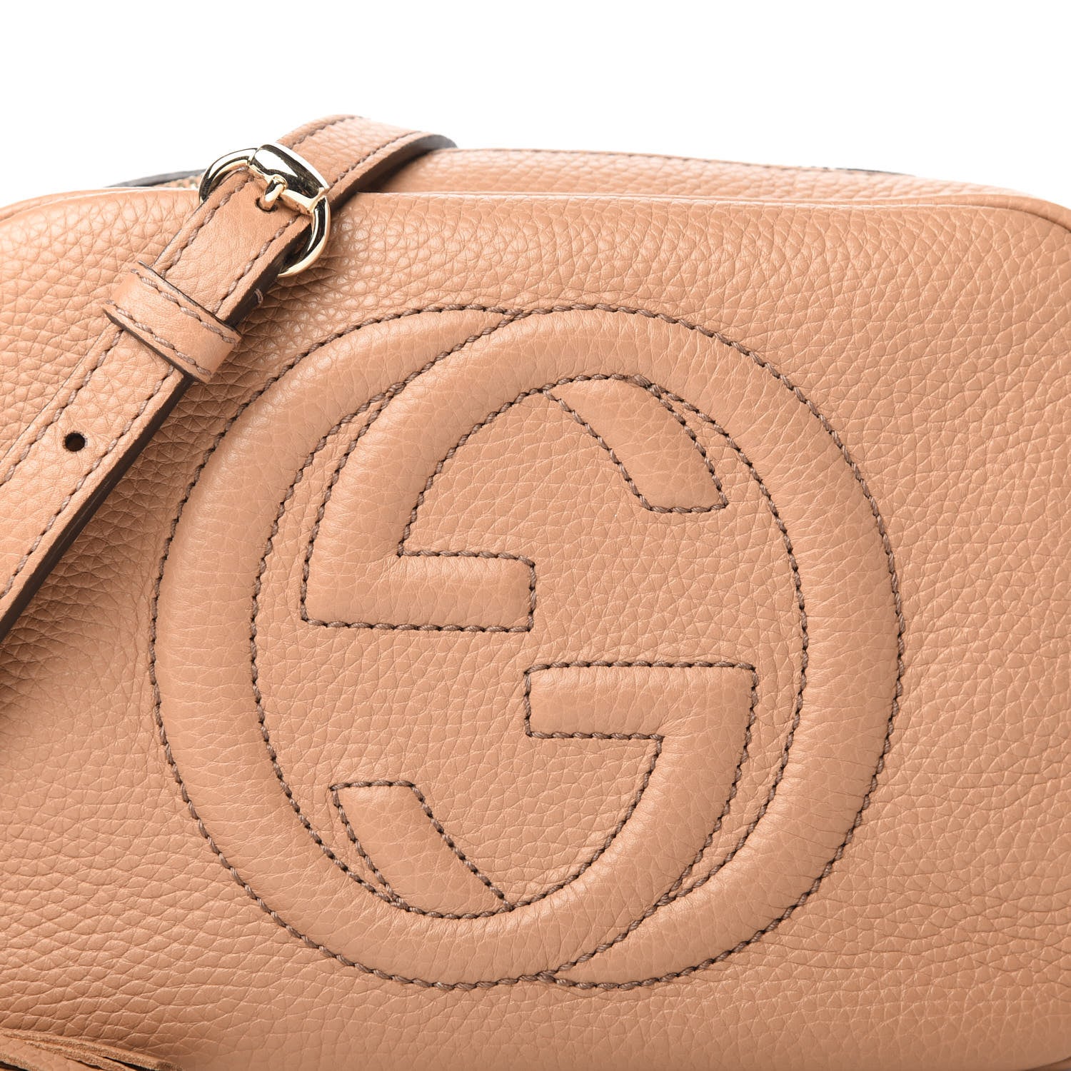 Gucci Pebbled Calfskin Small Soho Disco Bag Camelia 10 of 10