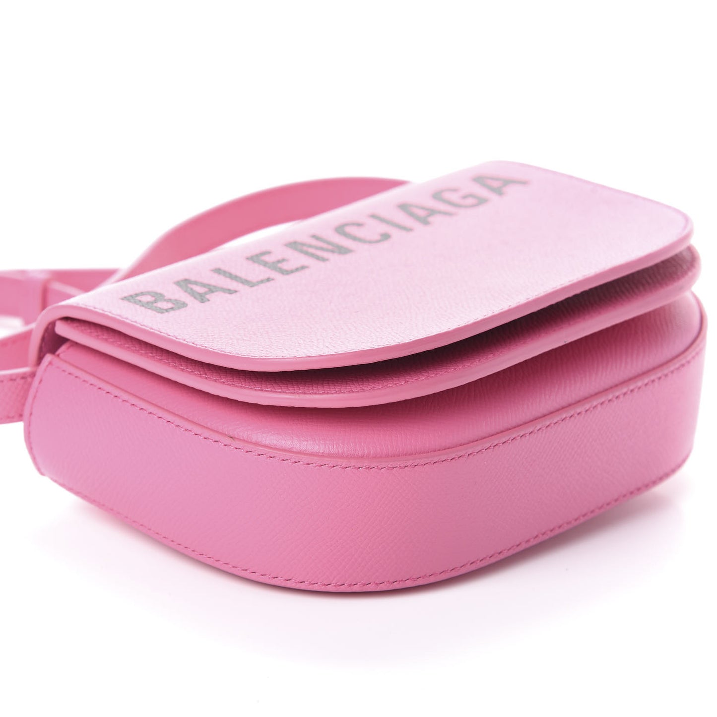 Signature Grained Calfskin Logo Print Ville Day Bag XS Rose Bubblegum Black