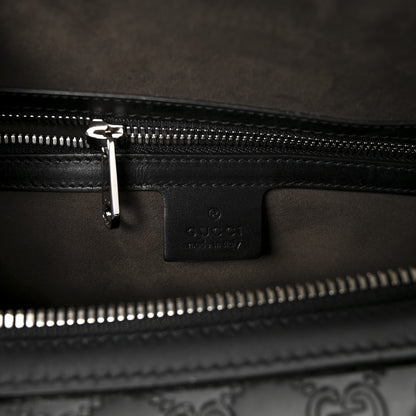 Gucci Guccissima Signature Medium Duffle Black 5 of 9