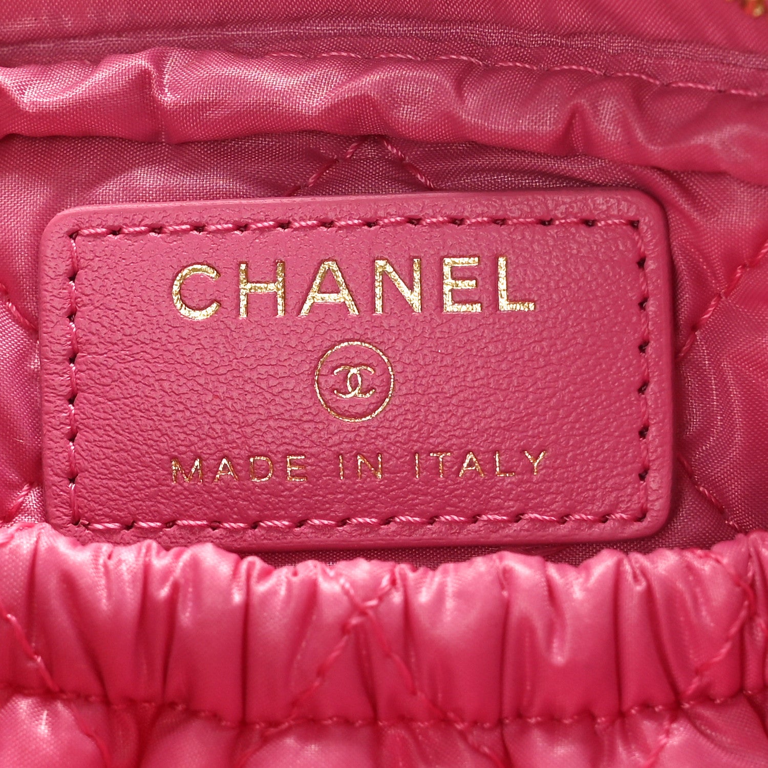 Chanel Caviar Quilted Small Curvy Pouch Cosmetic Case Pink 7 of 9