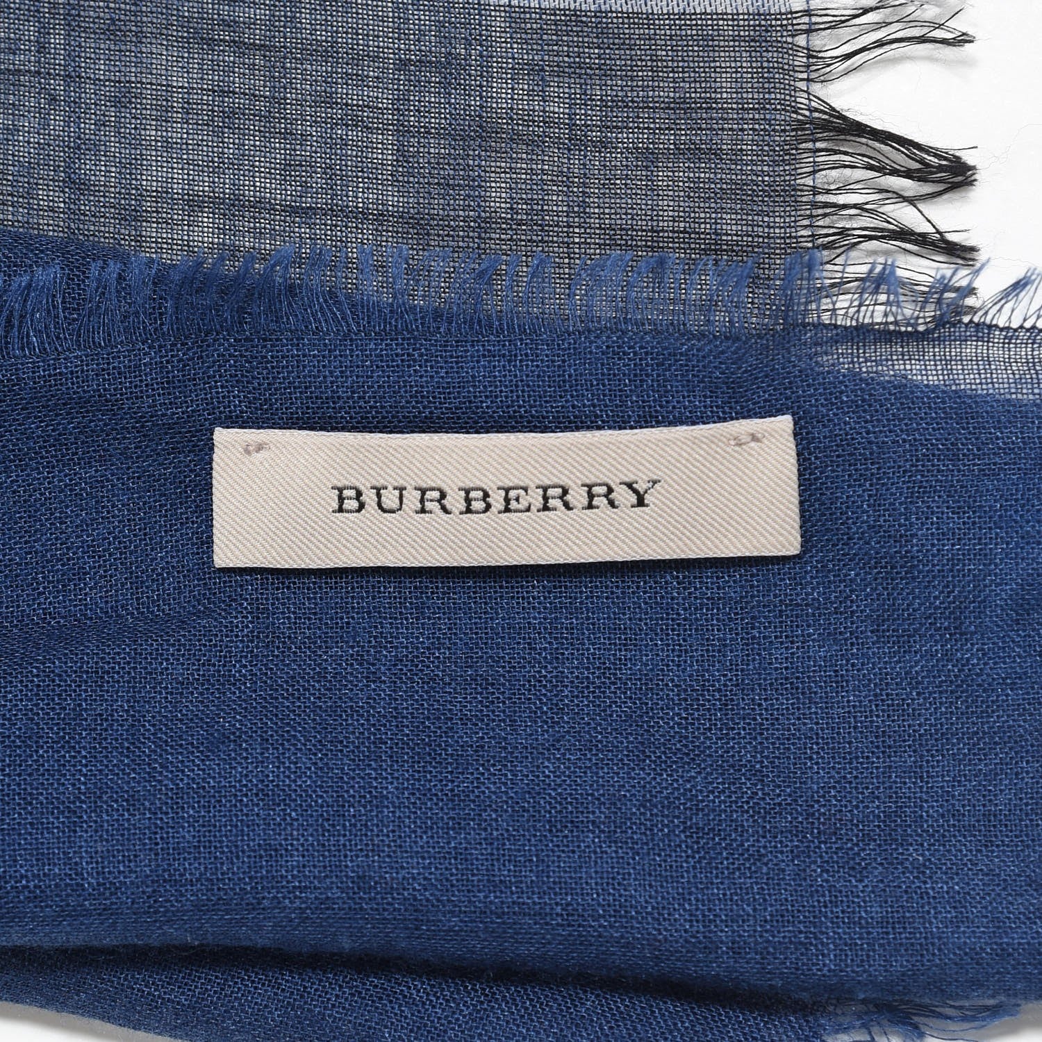 Burberry Silk Cashmere Half Mega Check Scarf Cobalt Blue 4 of 4