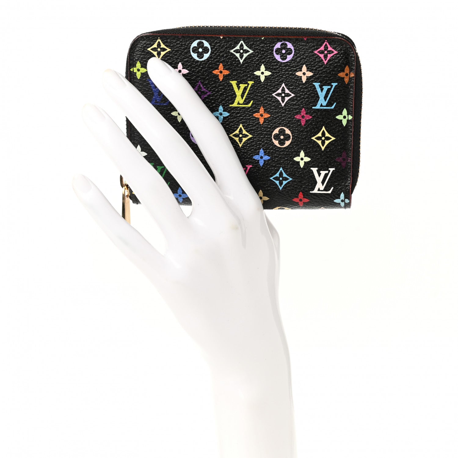 Louis Vuitton Monogram Multicolor Zippy Coin Purse Black Grenade 2 of 6