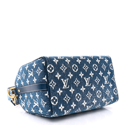 Louis Vuitton Monogram Jacquard Denim Speedy Bandouliere 25 Bleu 4 of 9