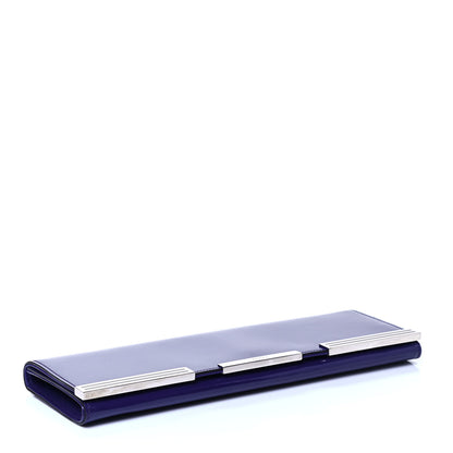 Gucci Patent Sigrid Clutch Blue 3 of 4