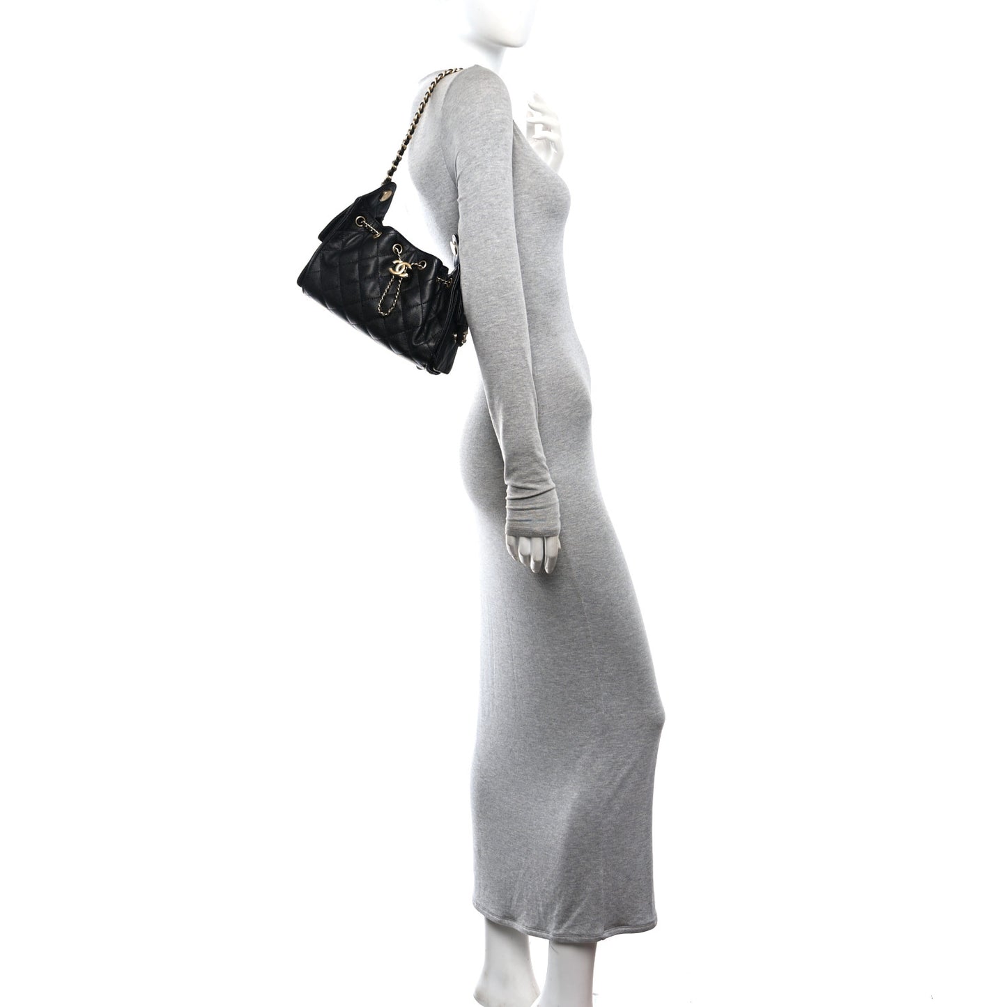 Caviar Quilted Mini Chanel 25 Handbag Black
