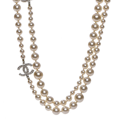 Chanel Pearl CC Long Necklace Gold 3 of 7