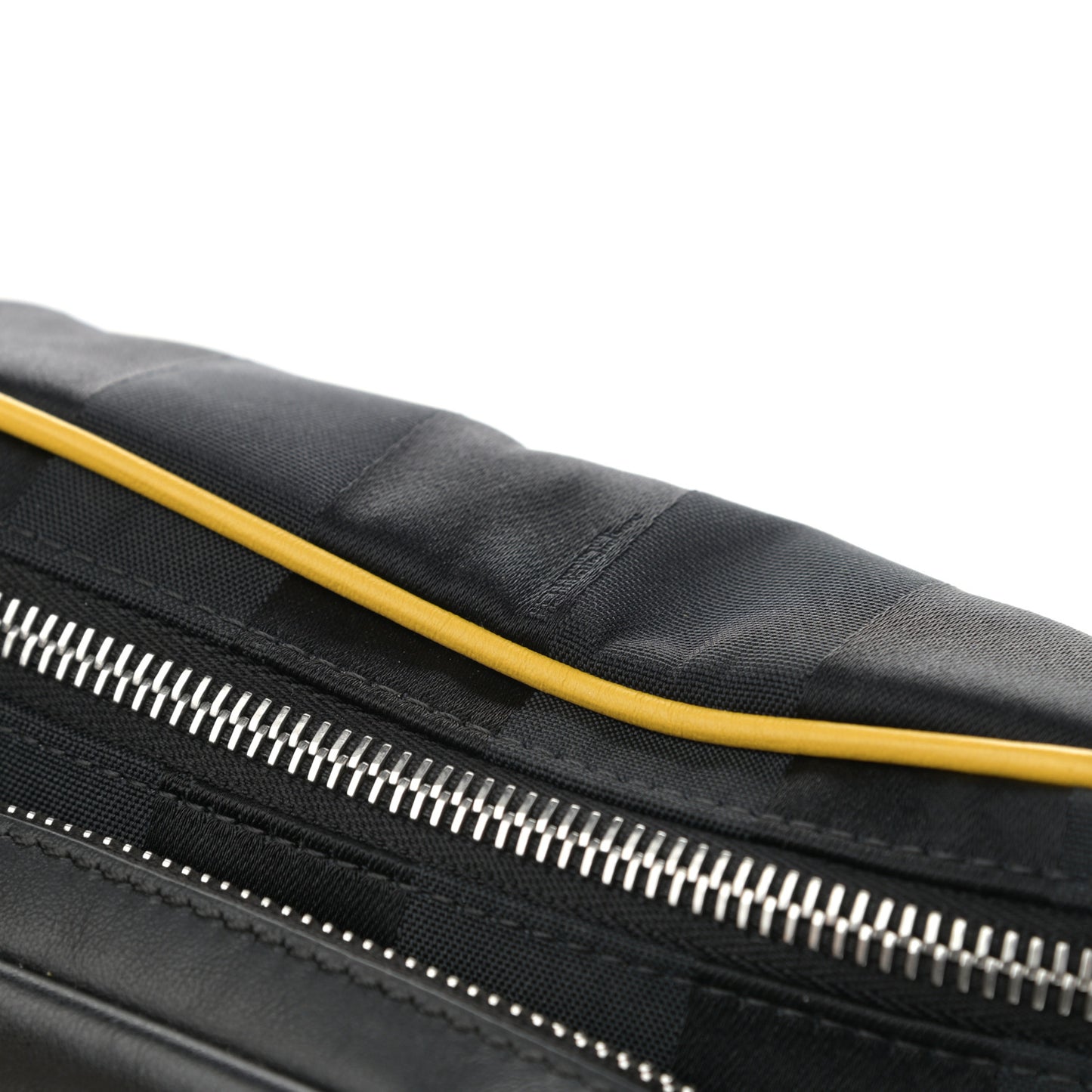 Recycled Nylon Vitello Grace Light Pequin Logo Pocket Belt Bag Black Sunflower
