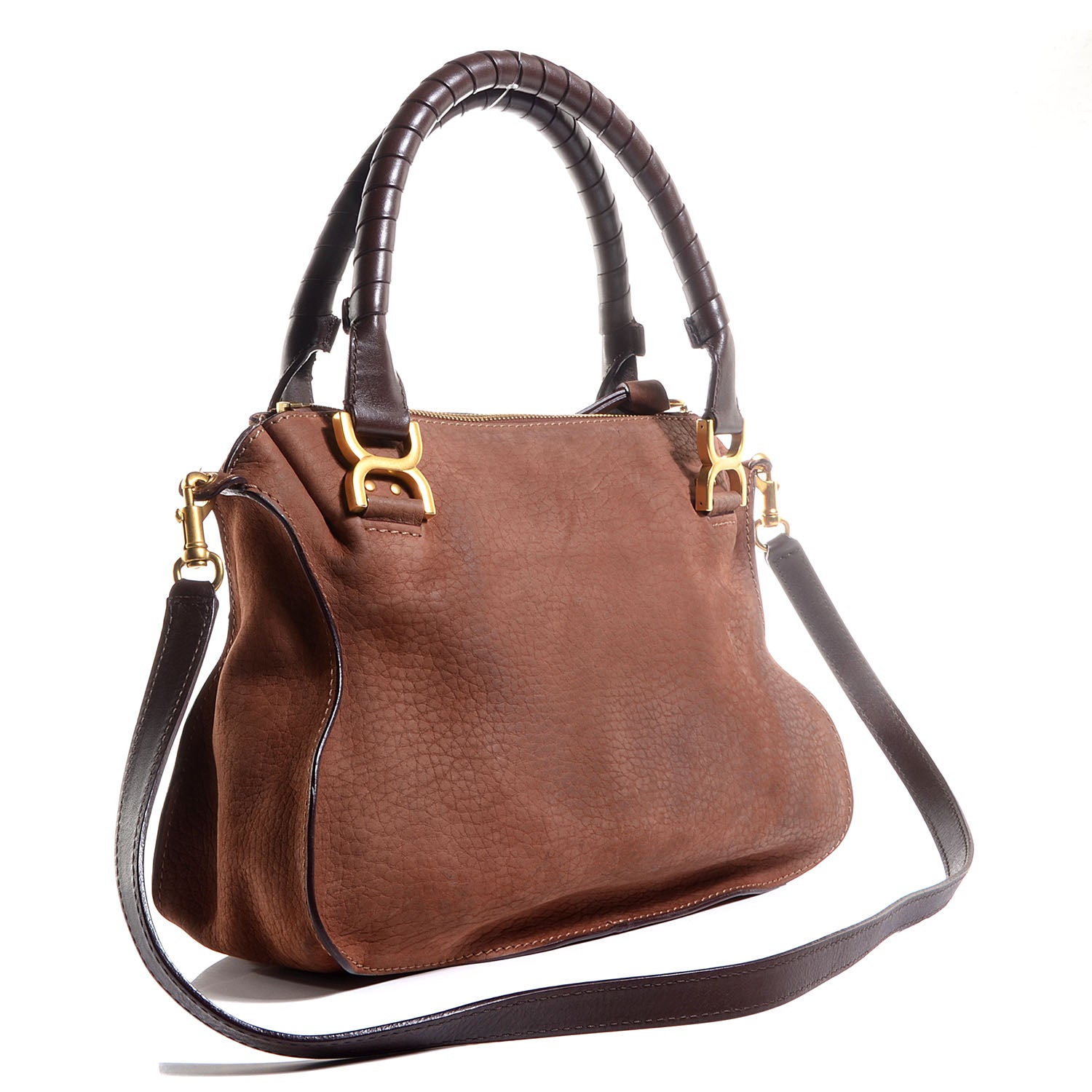 Chloe Nubuck Calfskin Medium Marcie Satchel Oak 3 of 10