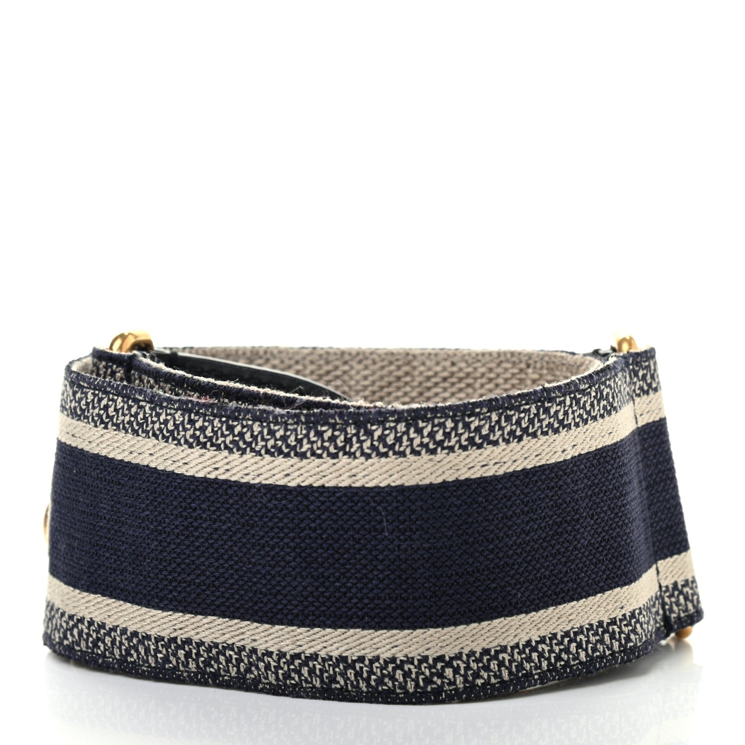 Christian Dior Canvas Embroidered Shoulder Strap Blue 2 of 5