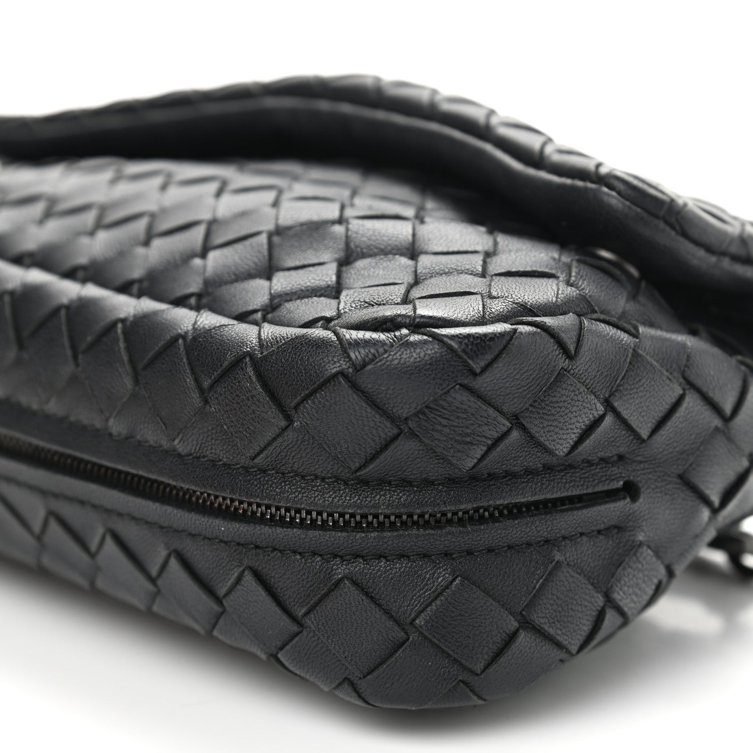 Bottega Veneta Nappa Intrecciato Mini Chain Messenger Black 10 of 11