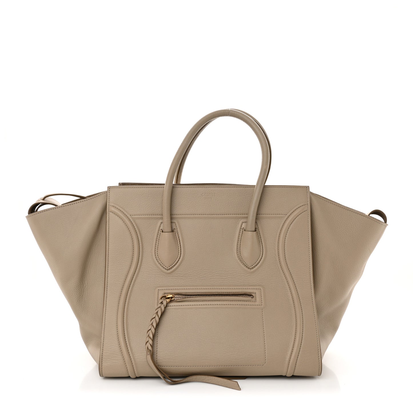Smooth Calfskin Medium Phantom Luggage Taupe