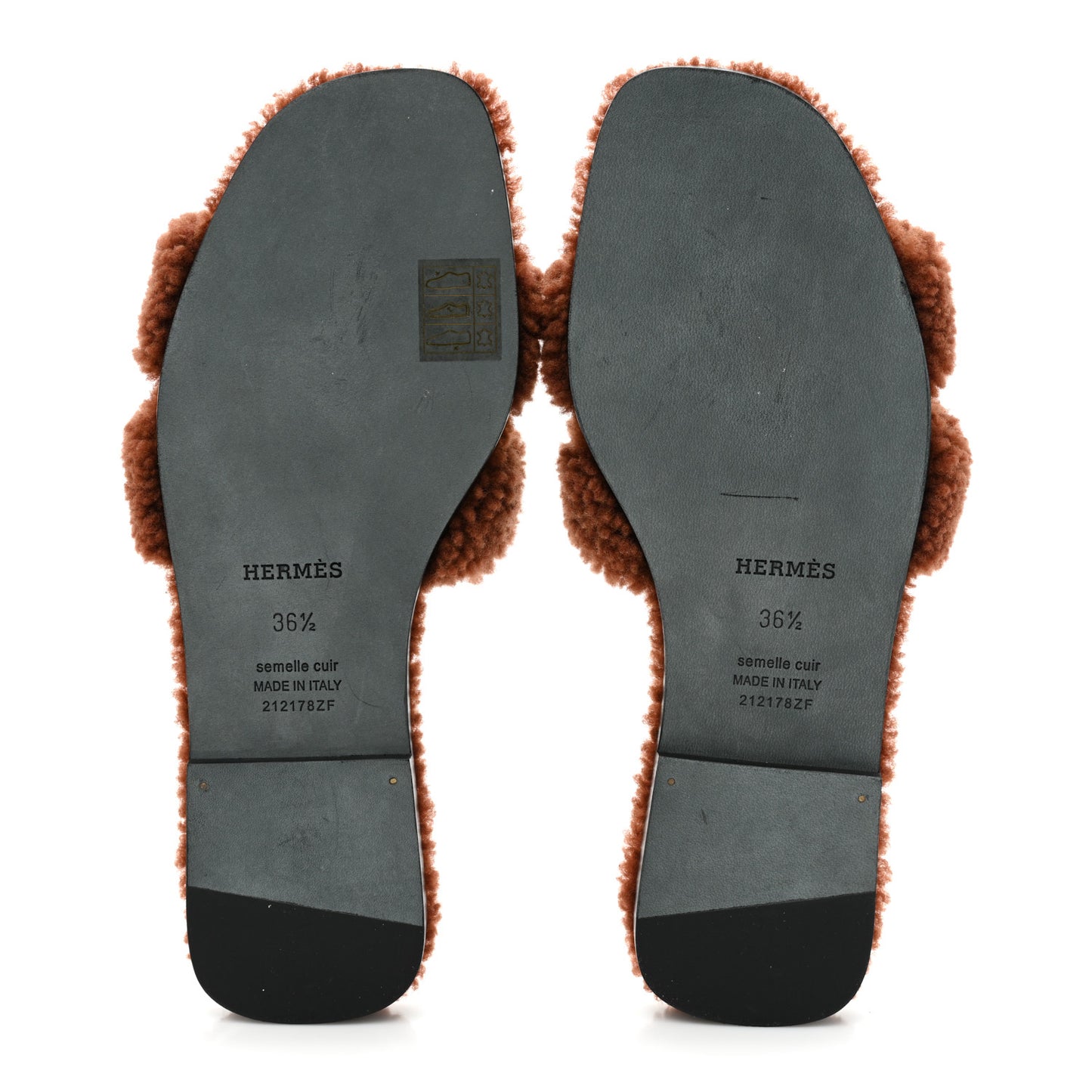 Woolskin Oran Sandals 36.5 Cognac
