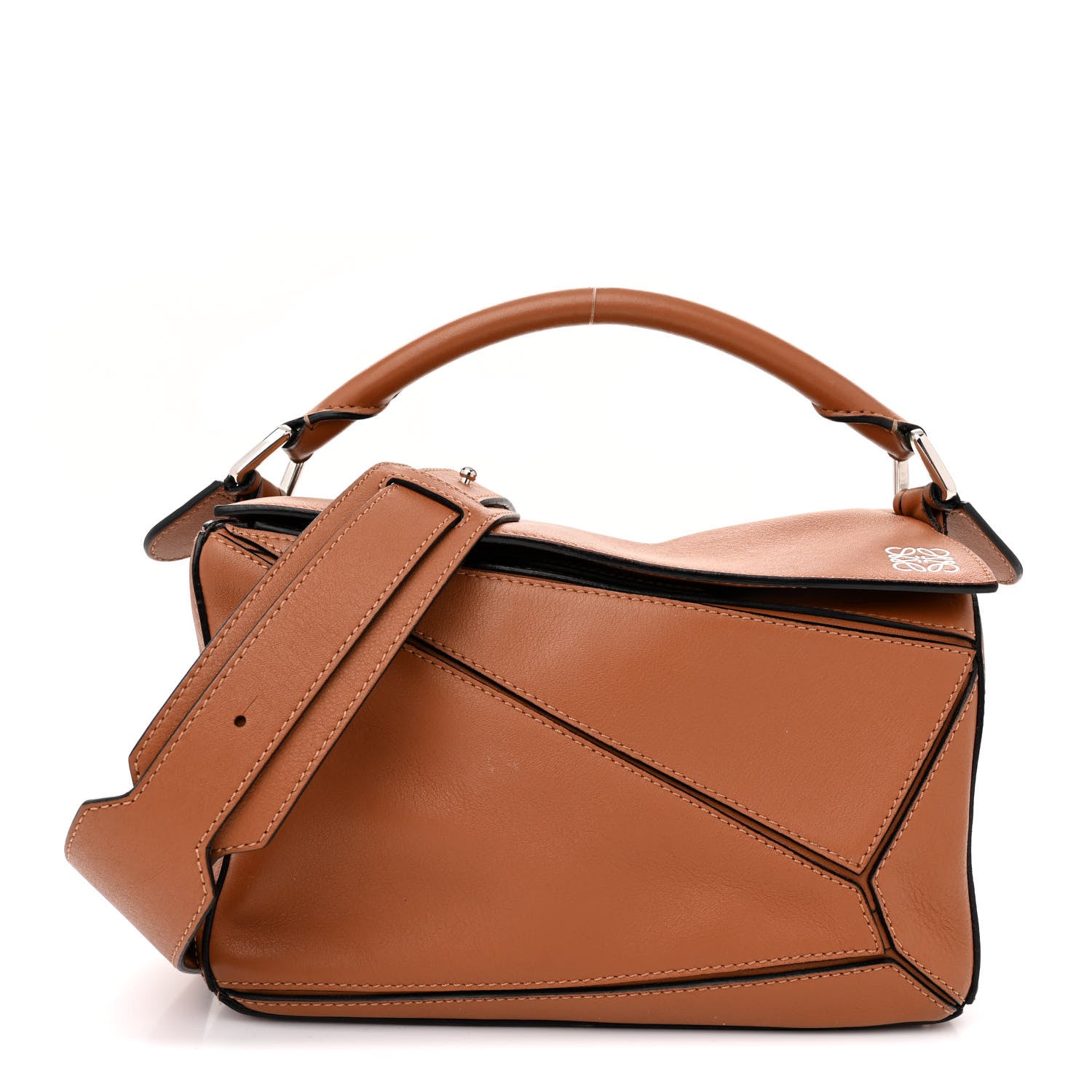Loewe Calfskin Small Puzzle Bag Tan 1 of 17