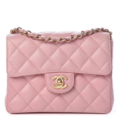 Chanel Caviar Quilted Mini Square Flap Pink 1 of 14
