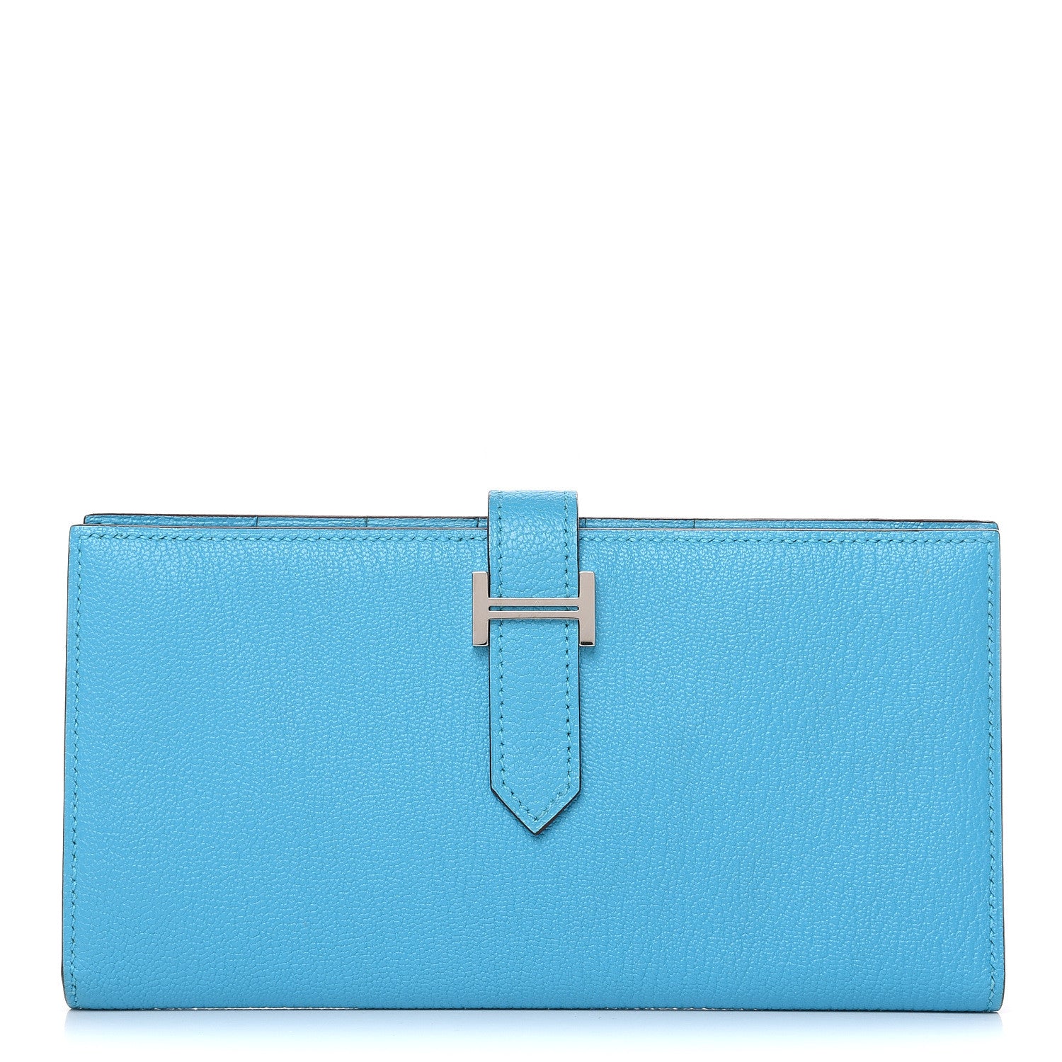 Hermes Chevre Mysore Bearn Gusset Wallet Bleu Azteque 1 of 7