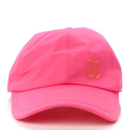 Chanel Cotton CC Cap Hat Fuchsia Orange 3 of 10
