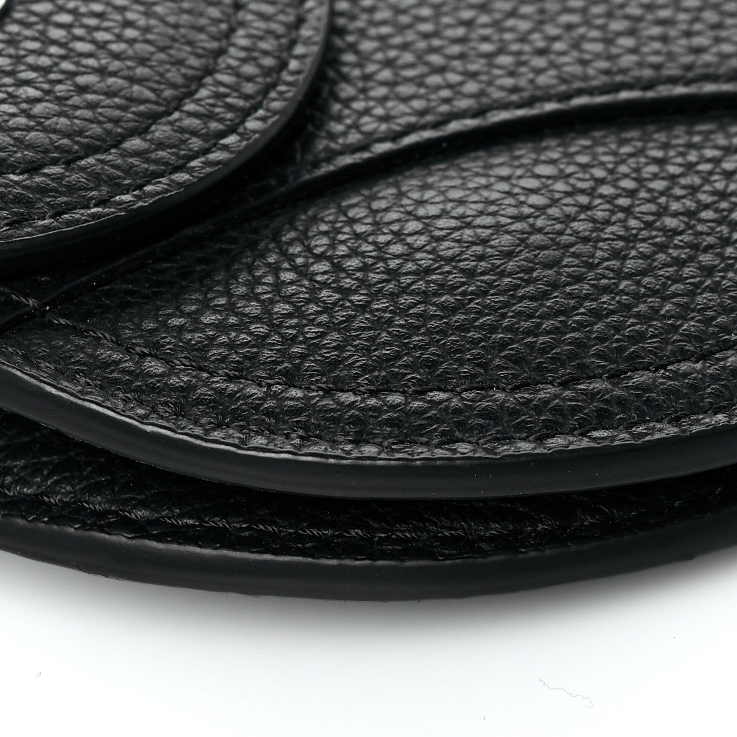 Christian Dior Grained Calfskin Saddle Pouch Belt Bag Black 8 of 10