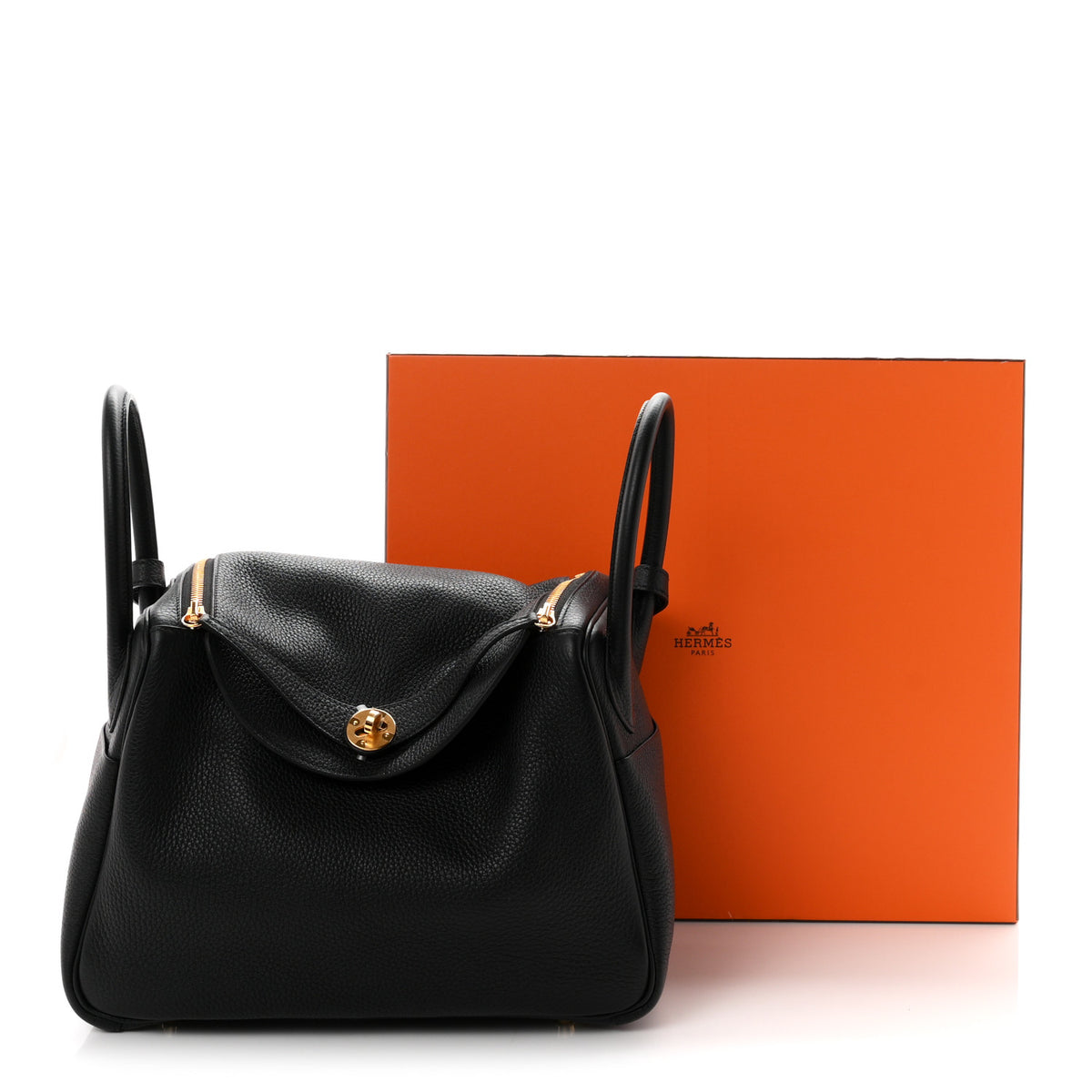 Hermes Taurillon Clemence Lindy 30 Black 11 of 11