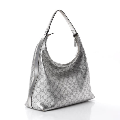 Gucci Metallic Guccissima Hobo Silver 3 of 12