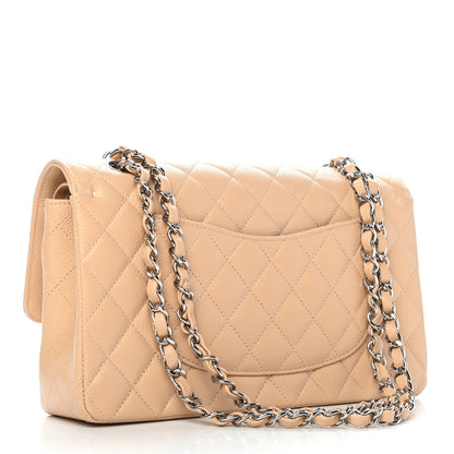 Chanel Caviar Quilted Medium Double Flap Beige 3 of 9