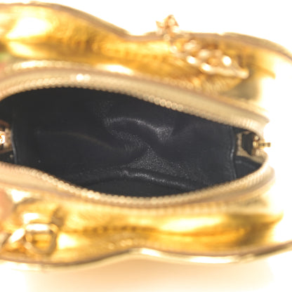 Saint Laurent Metallic Calfskin Matelasse Chevron Monogram Small Love Heart Chain Bag Gold 4 of 4