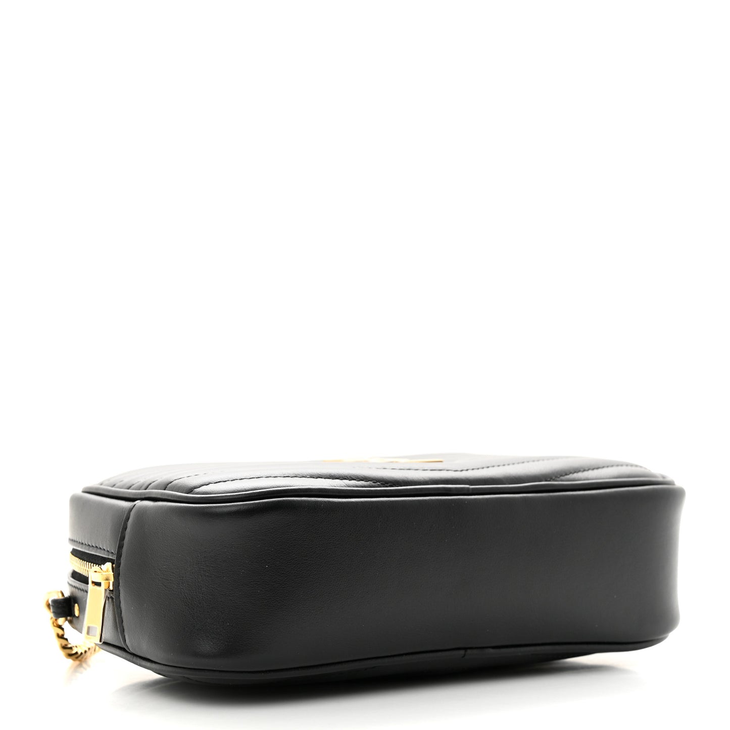 Calfskin Matelasse Monogram Mini Lou Camera Bag Black