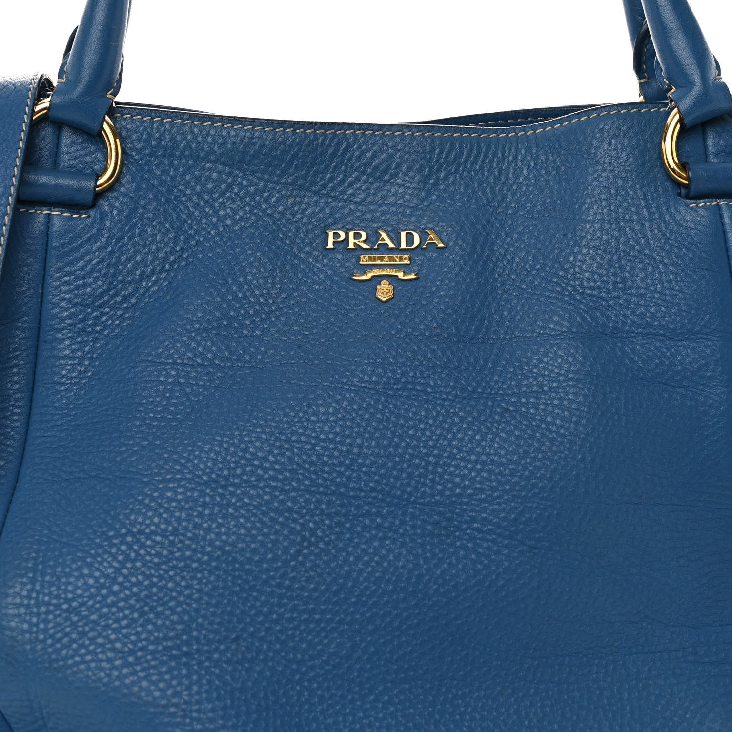 Prada Vitello Daino Shopping Tote Cobalto 7 of 14